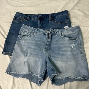 Two pairs seven denim shorts